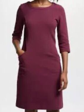Boden Red Sheath Dress with 3/4 Raglan Sleeves